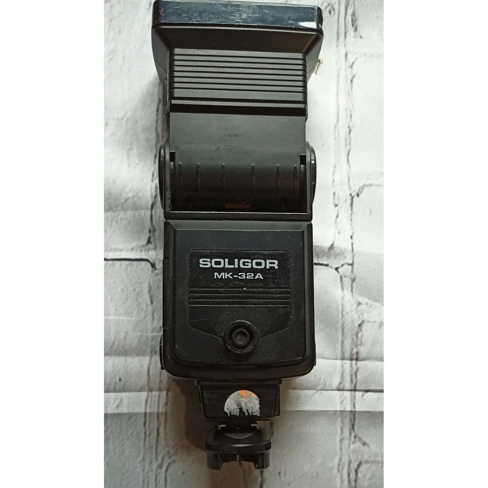 SOLIGOR Black Plastic Battery Operated Camera Flash System WORKS MK-32A c2